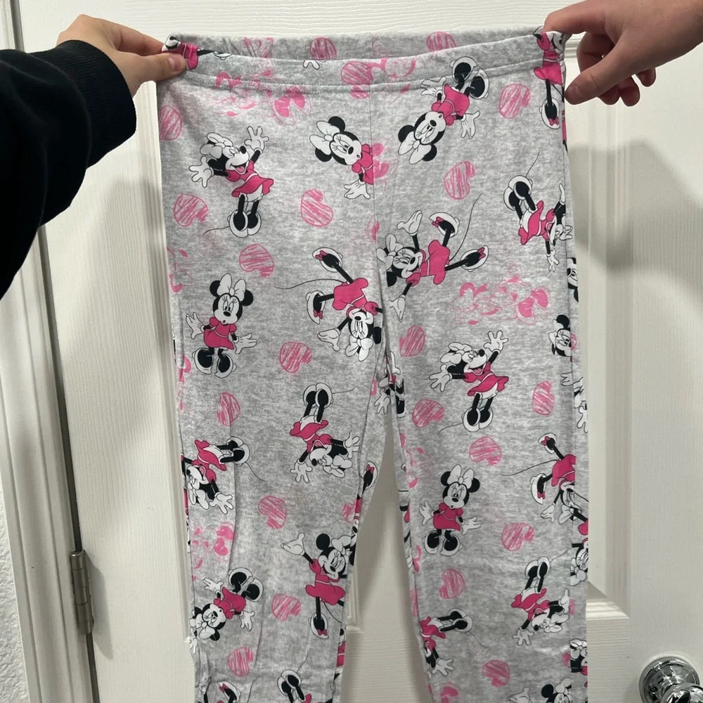 Minnie Mouse Two Piece Long Sleeve Pajama Top and Bottoms - Picture 2 of 8